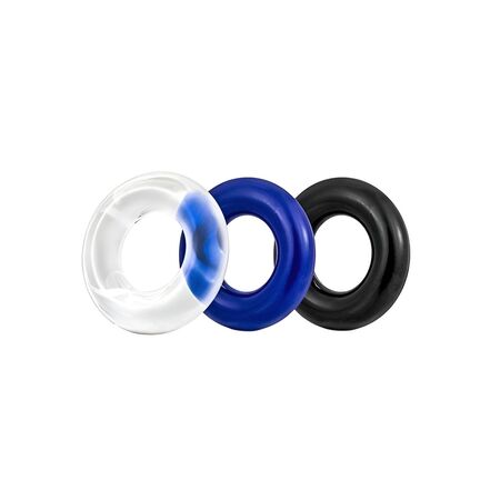 Набор из трех разноцветных эрекционных колец Erowoman-Eroman